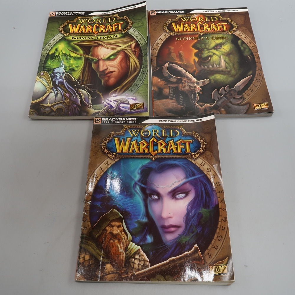 World of Warcraft + Burning Crusade Bradygames Battle Chest Guide Book 2007 Lot